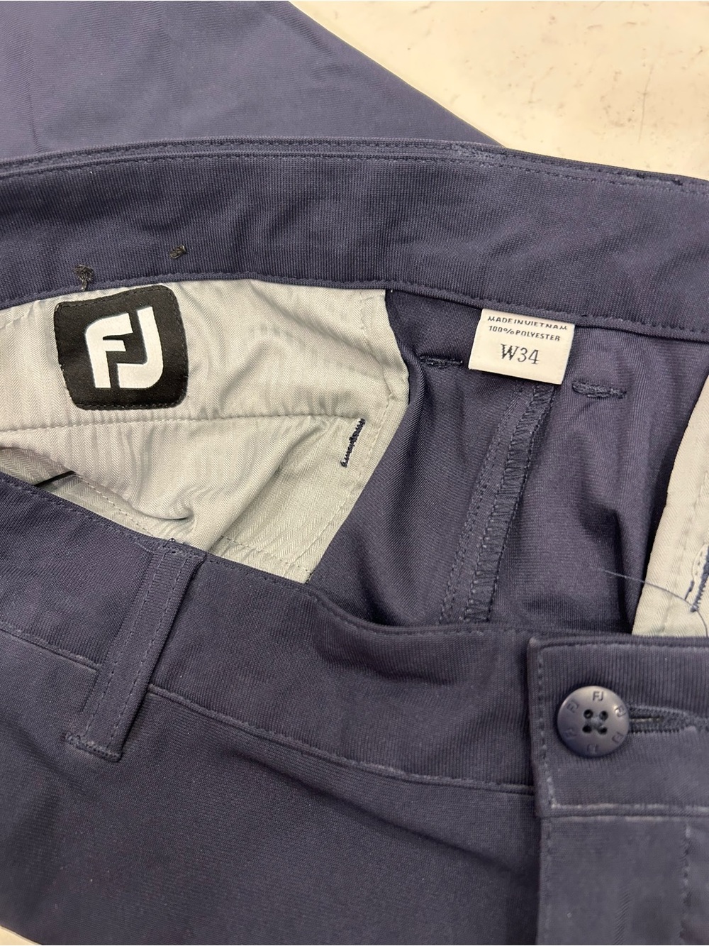 FootJoy Shorts 34 Men’s Pace Golf Navy Blue Performance 9” Inseam 26865 - Picture 13 of 13